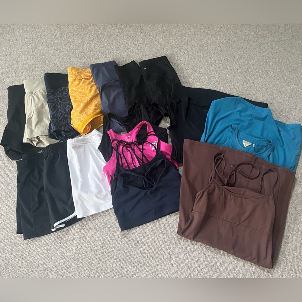 HUGE LOT of Athleta Shorts, Skorts, Dresses and Sports Bras! All XS, 0 or 2